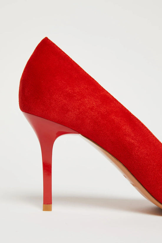 Marella Red Suede Court Shoes