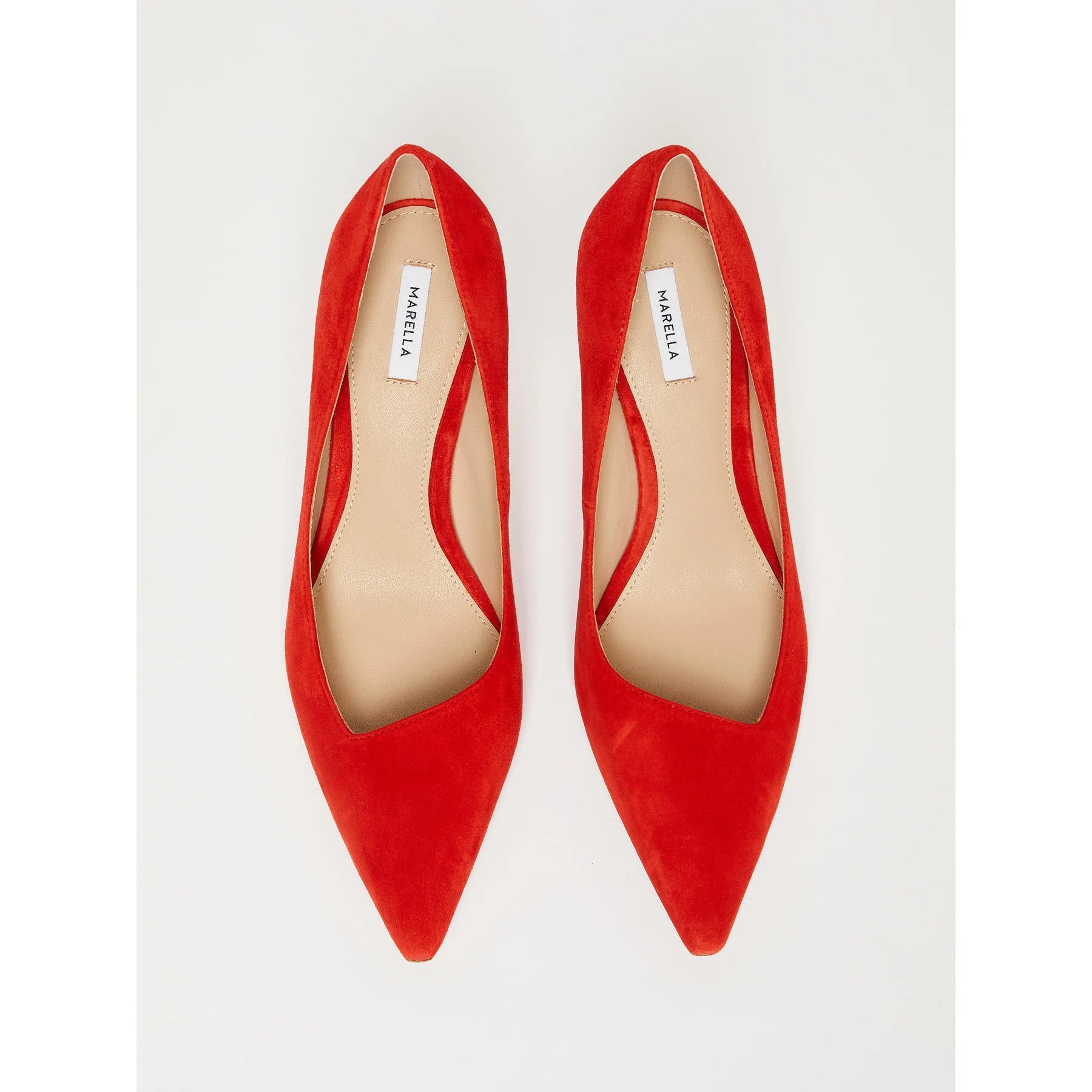 Marella Red Suede Court Shoes