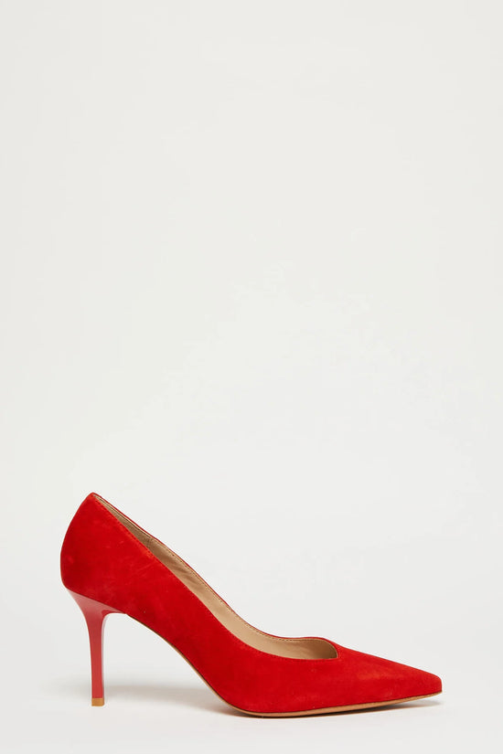 Marella Red Suede Court Shoes