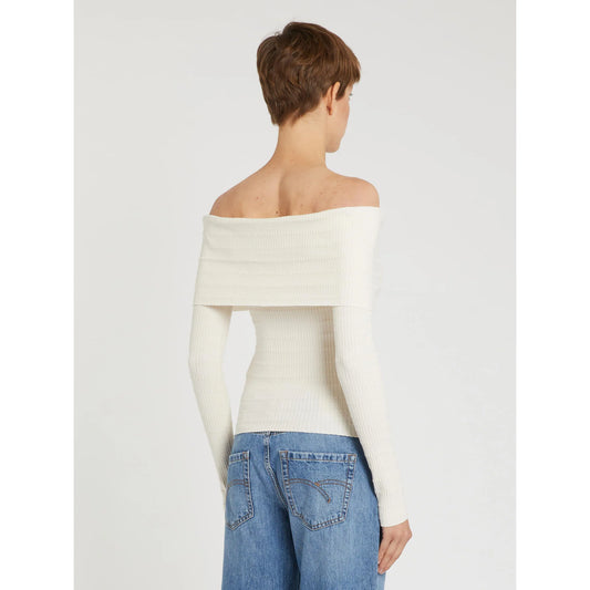 Marella Cream Viscose Blend Cowl Neck Long Sleeve Sweater MLLAQUILA