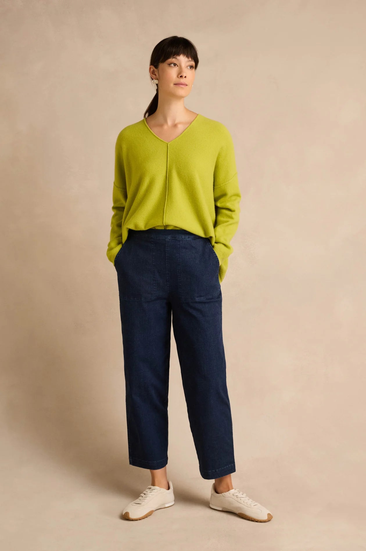 Sahara Stretch Denim Blue Straight Trousers 