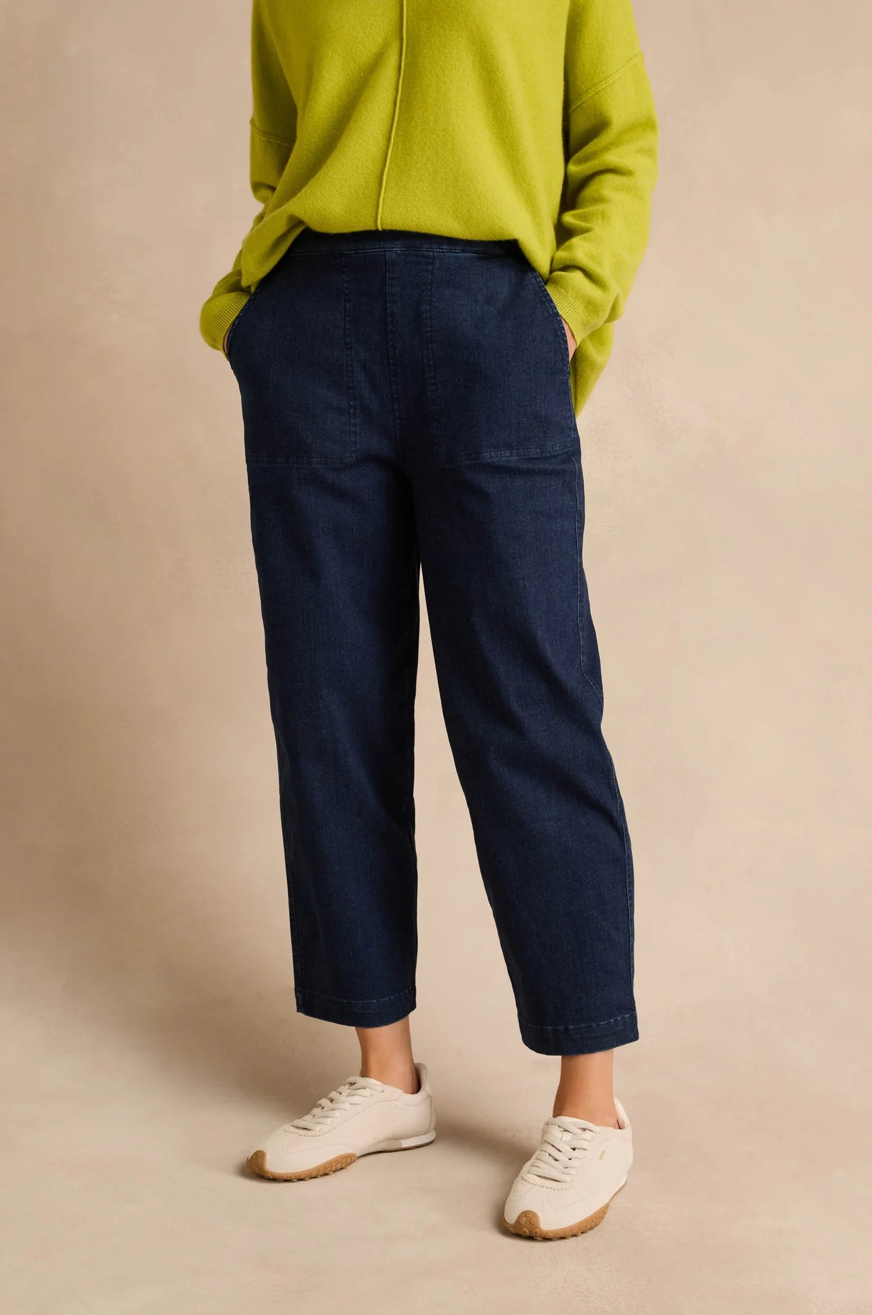 Sahara Stretch Denim Blue Straight Trousers 