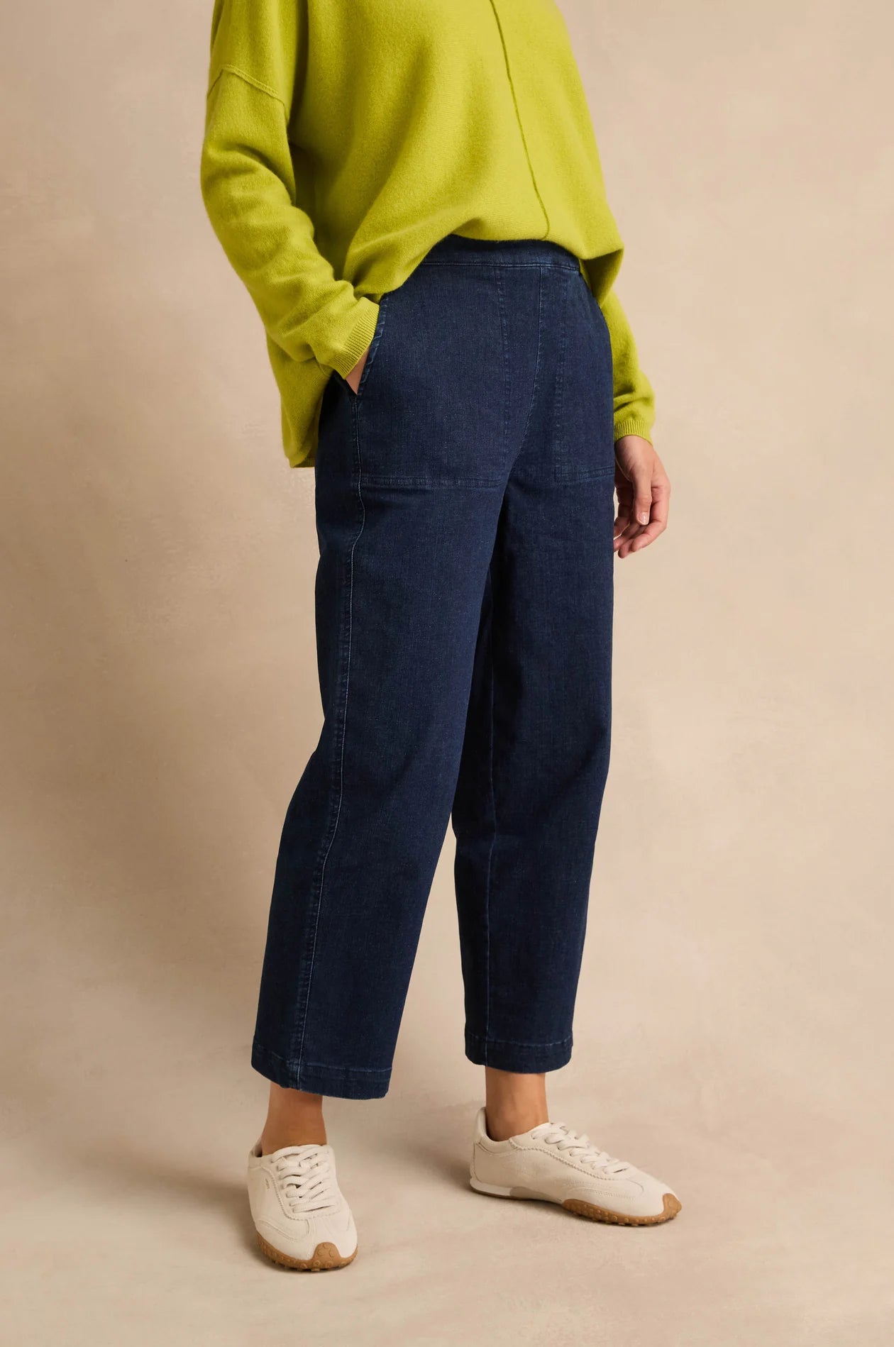 Sahara Stretch Denim Blue Straight Trousers 
