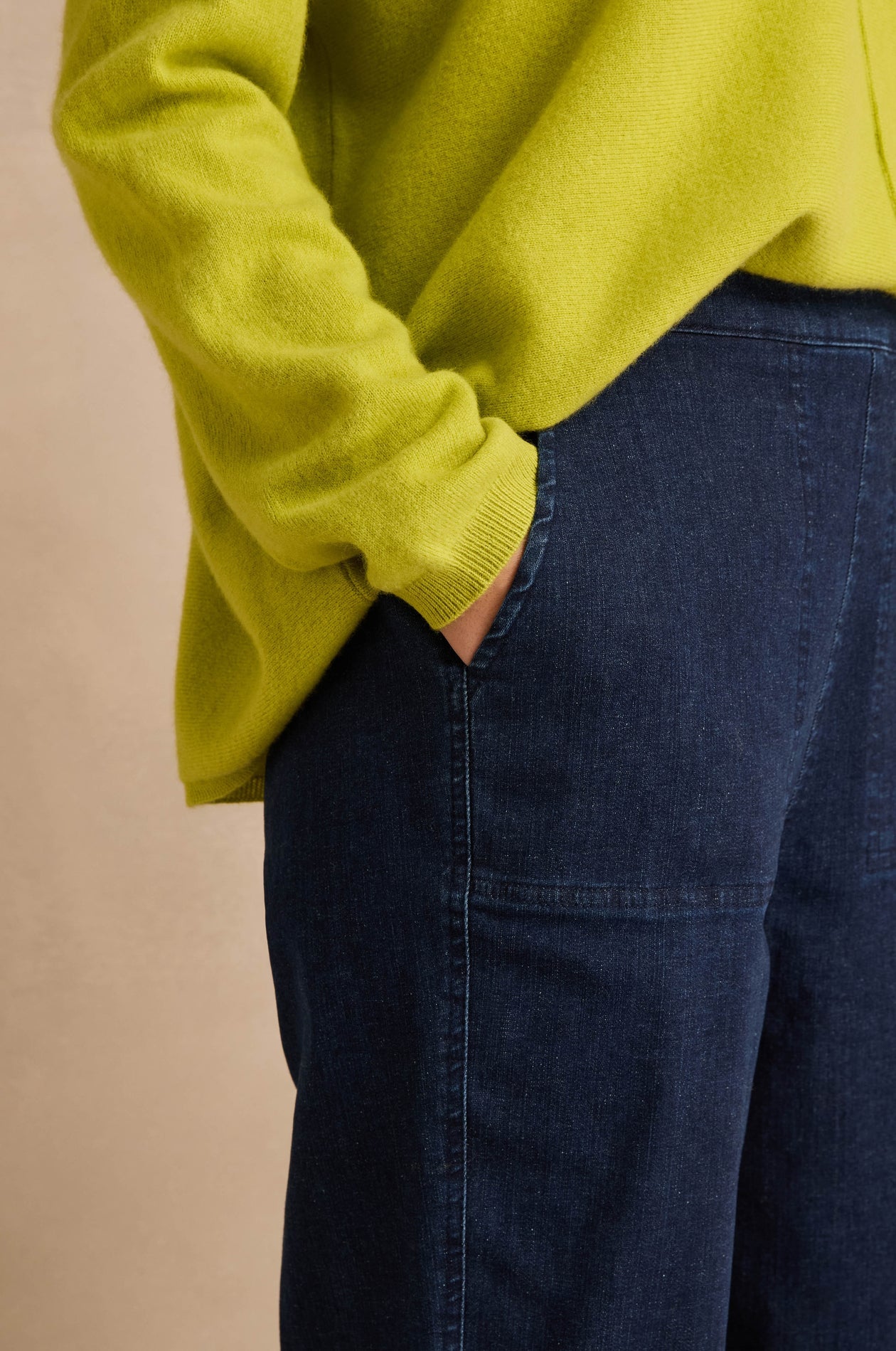 Sahara Stretch Denim Blue Straight Trousers 