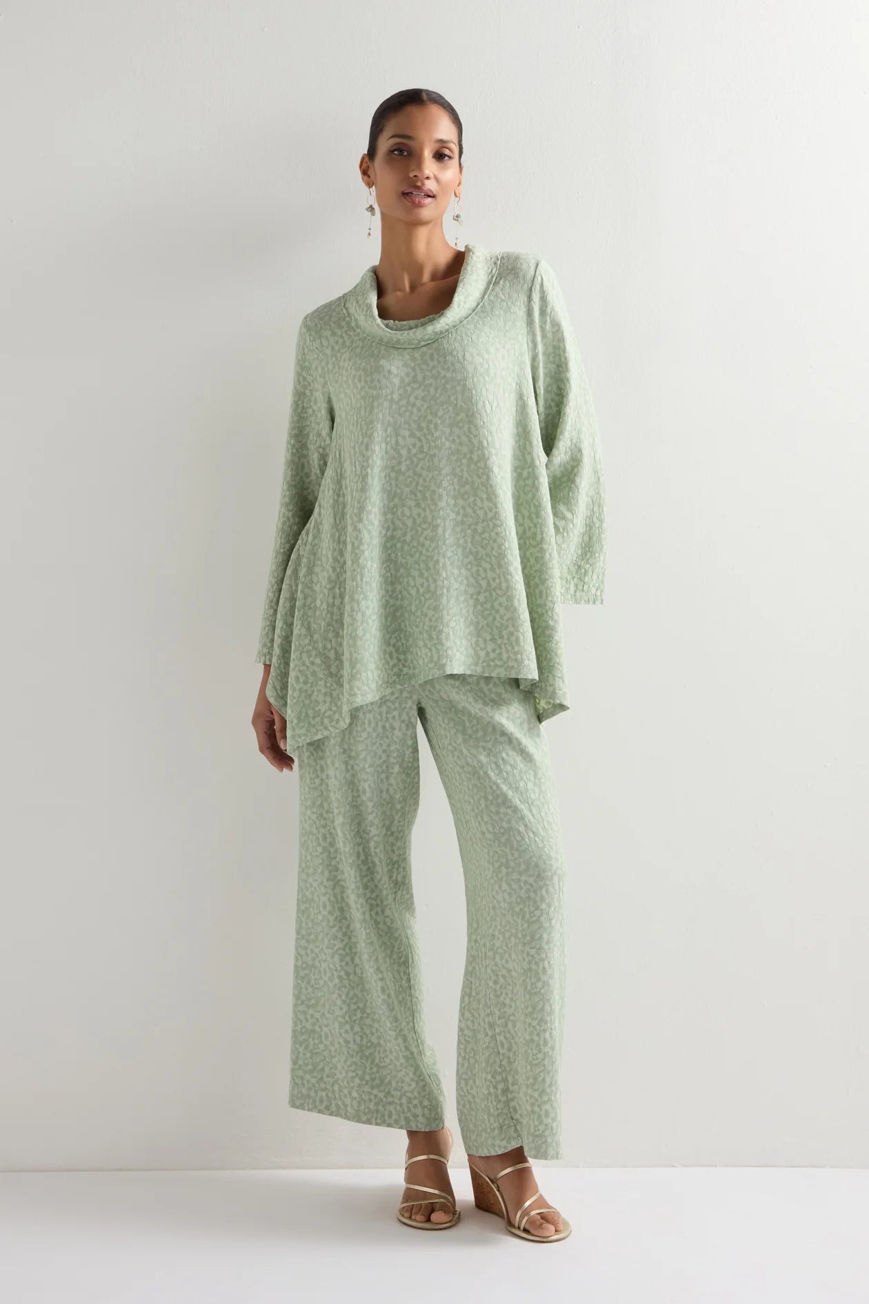 Sahara abstract textured jacquard tunic MTT2184
