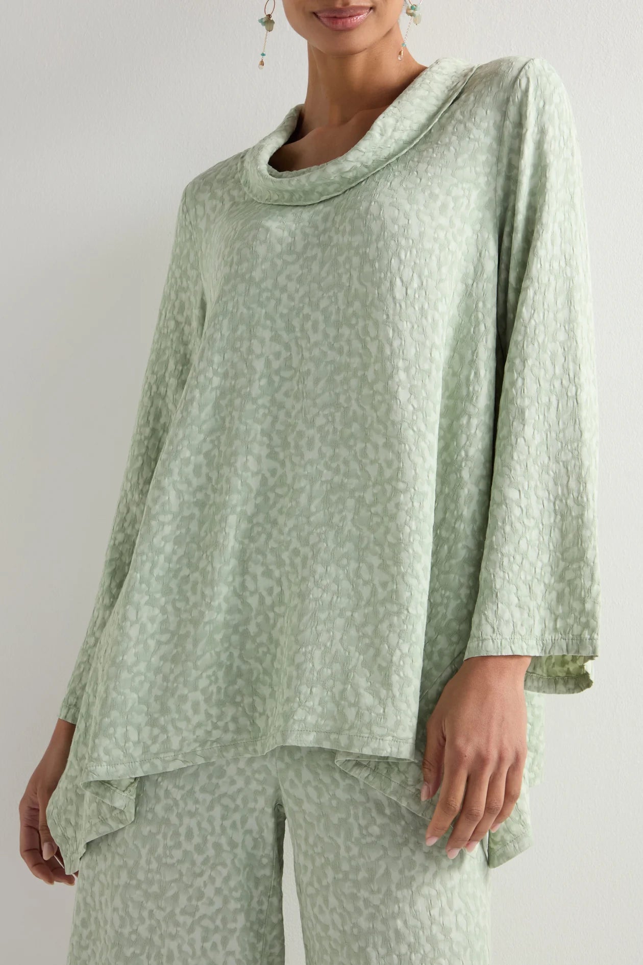 Sahara abstract textured jacquard tunic MTT2184
