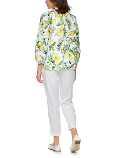 Marc Cain 3/4 Sleeve Cotton Blouse with Lemon Print