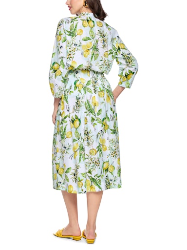 Marc Cain Cotton Midi Skirt with Lemon Print