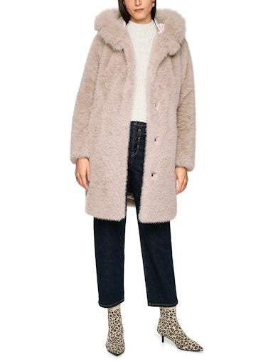 Marc Cain faux fur hooded coat Za11.06 w87