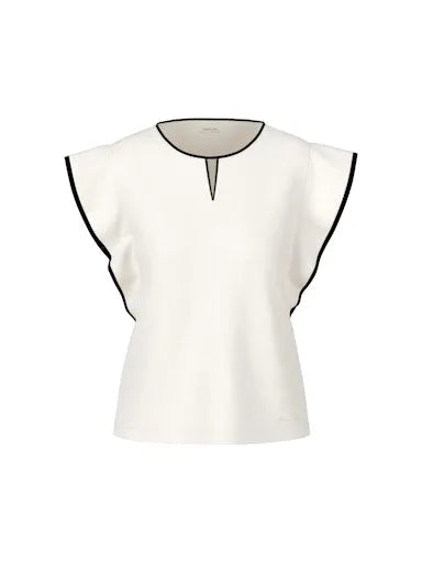 Marc Cain ruffle sleeve top YC48.31 J14