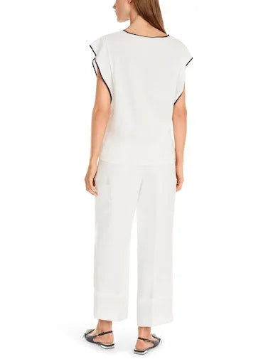 Marc Cain ruffle sleeve top YC48.31 J14