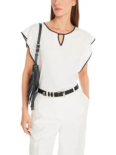 Marc Cain ruffle sleeve top YC48.31 J14