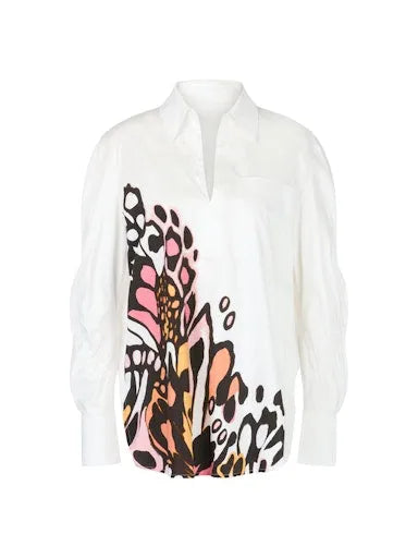 Marc Cain butterfly print blouse YC51.19 W26