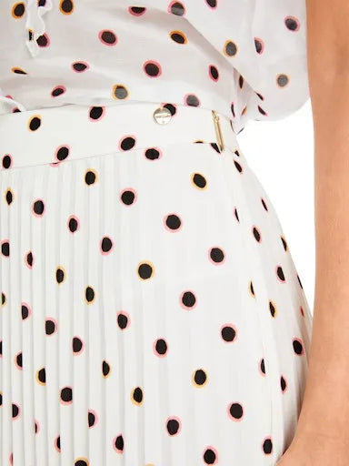 Marc Cain polka dot pleated skirt