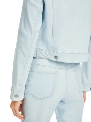 Marc Cain leaf print denim jacket