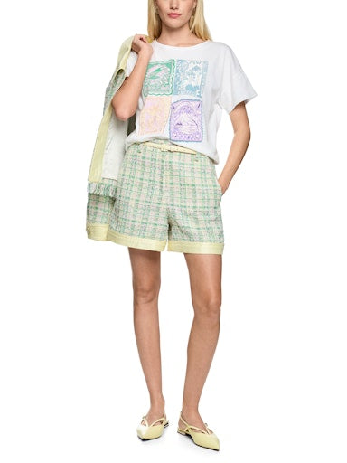 Marc Cain White Embellished Crew Neck Short Sleeve T-Shirt