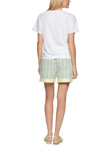 Marc Cain White Embellished Crew Neck Short Sleeve T-Shirt