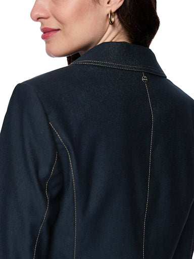 Marc Cain Navy Denim-Look tailored shape Jacket AC34.01 W05