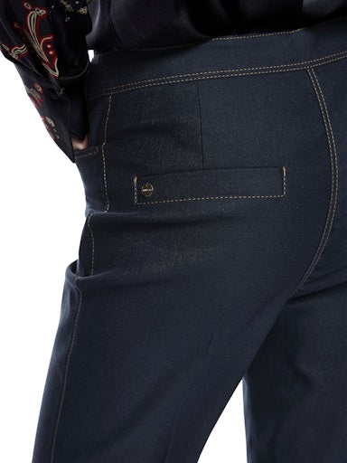 Marc Cain Faid Navy High Waisted Wide Leg Jeans AC81.03 W05