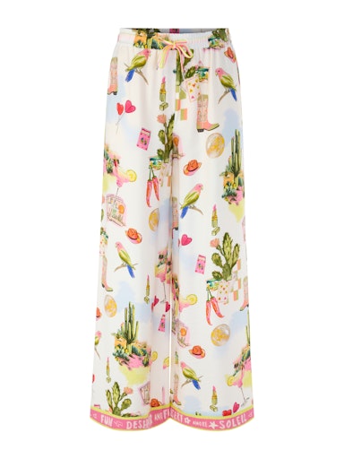 Marc Cain Sports Wide Leg Willmar Trousers with Desert Fiesta Print