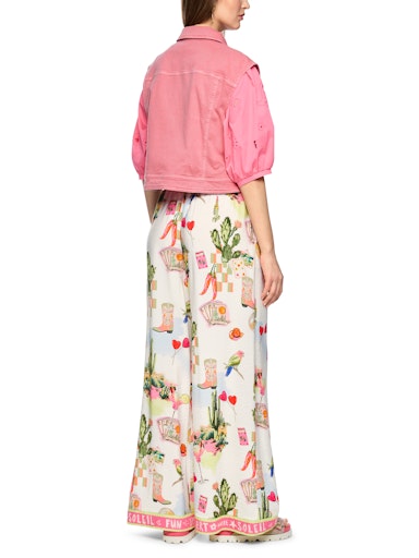 Marc Cain Sports Wide Leg Willmar Trousers with Desert Fiesta Print