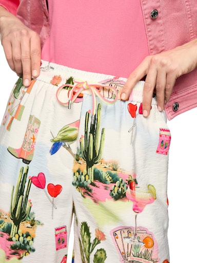 Marc Cain Sports Wide Leg Willmar Trousers with Desert Fiesta Print