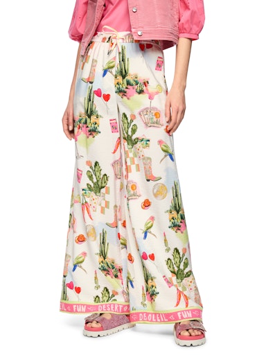Marc Cain Sports Wide Leg Willmar Trousers with Desert Fiesta Print