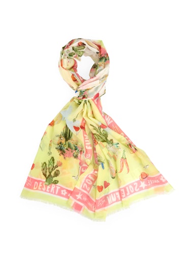 Marc Cain Sports Desert Fiesta Print Long Cotton Silk Blend Scarf