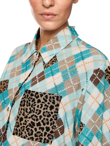 Marc Cain Sports argyle patterned shirt ZS51.21 W35