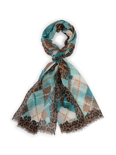 Marc Cain Sports argyle print scarf ZSB4.07 Z53