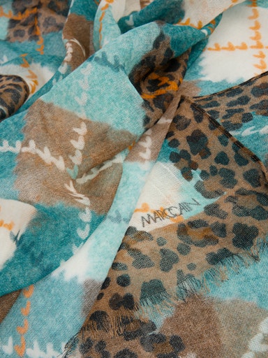 Marc Cain Sports argyle print scarf ZSB4.07 Z53