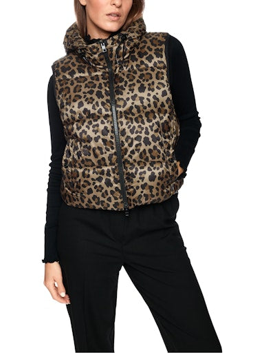 Marc Cain Sports leopard print gilet ZS37.05 W55