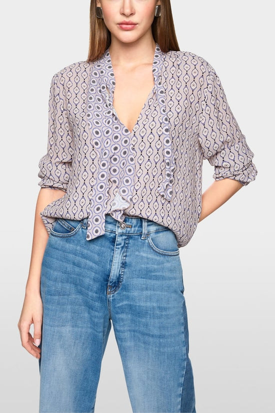 Marc Cain bow and frill blouse ZC51.06 W16