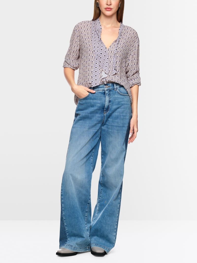 Marc Cain bow and frill blouse ZC51.06 W16