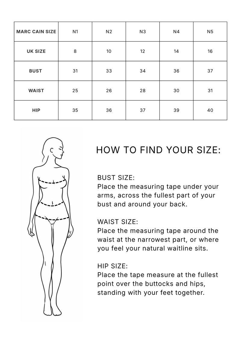 Marc Cain sizing guide