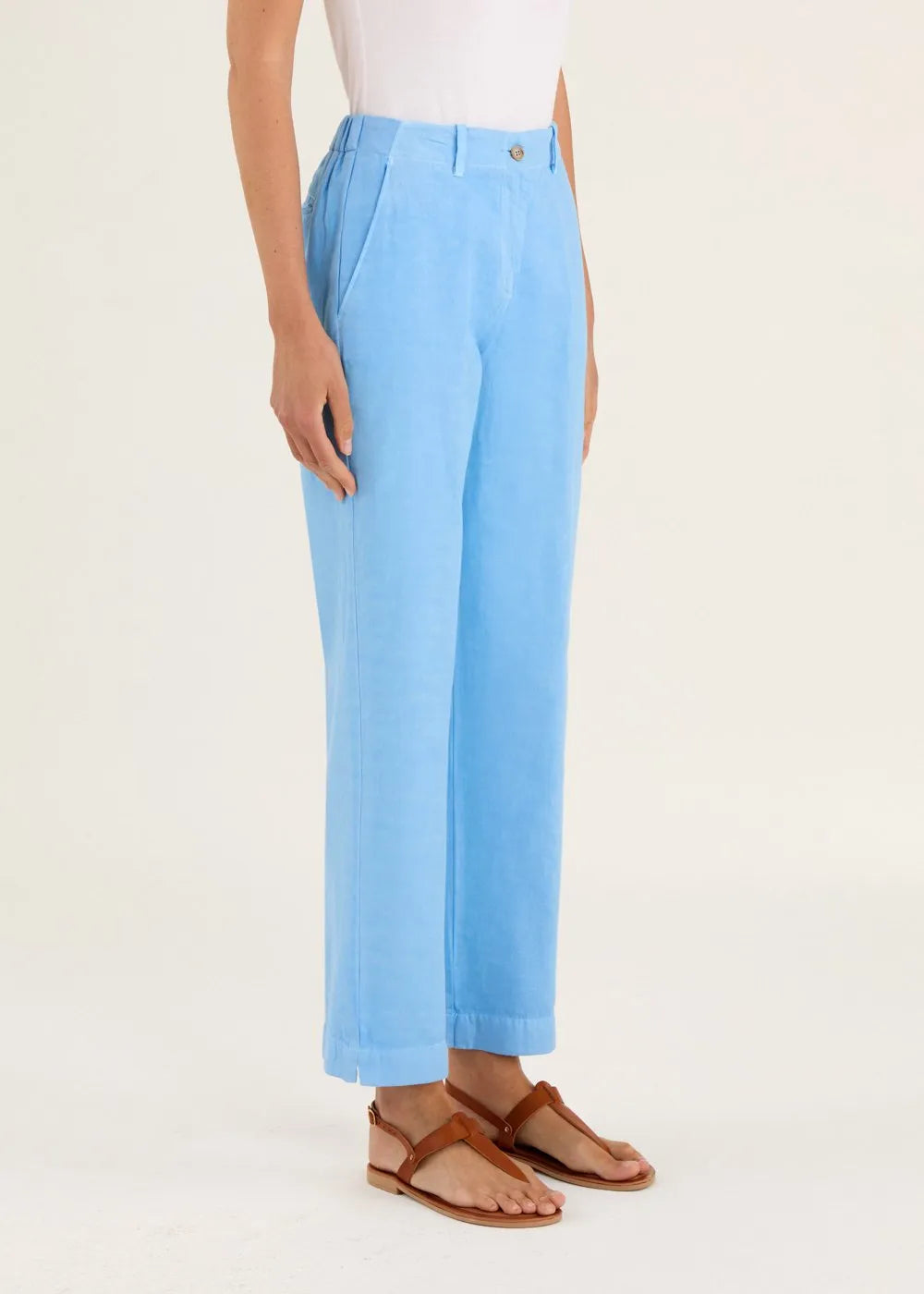 Rosso 35 linen/cotton blend trousers N1819P