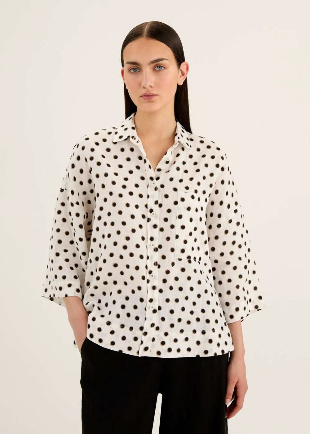 Rosso 35 dot print shirt N1834B