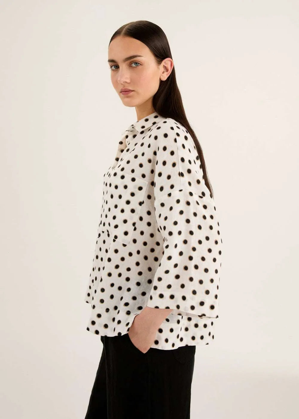 Rosso 35 dot print shirt N1834B