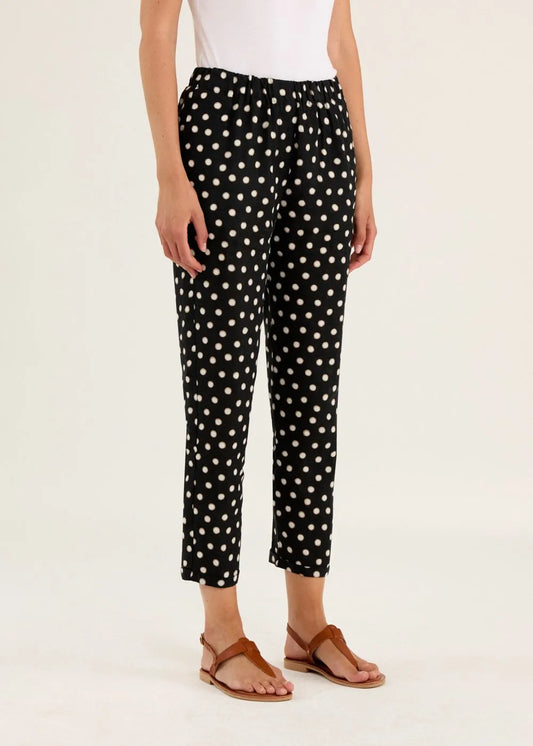 Rosso35 dot print linen trousers N1835P