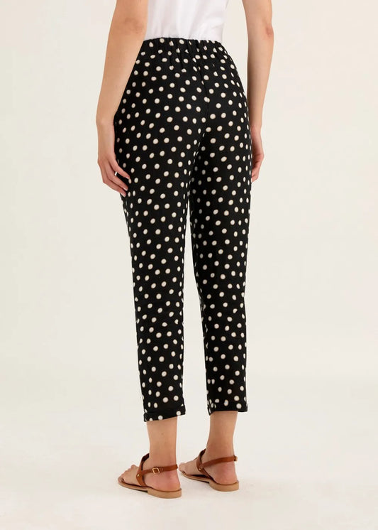 Rosso35 dot print linen trousers N1835P