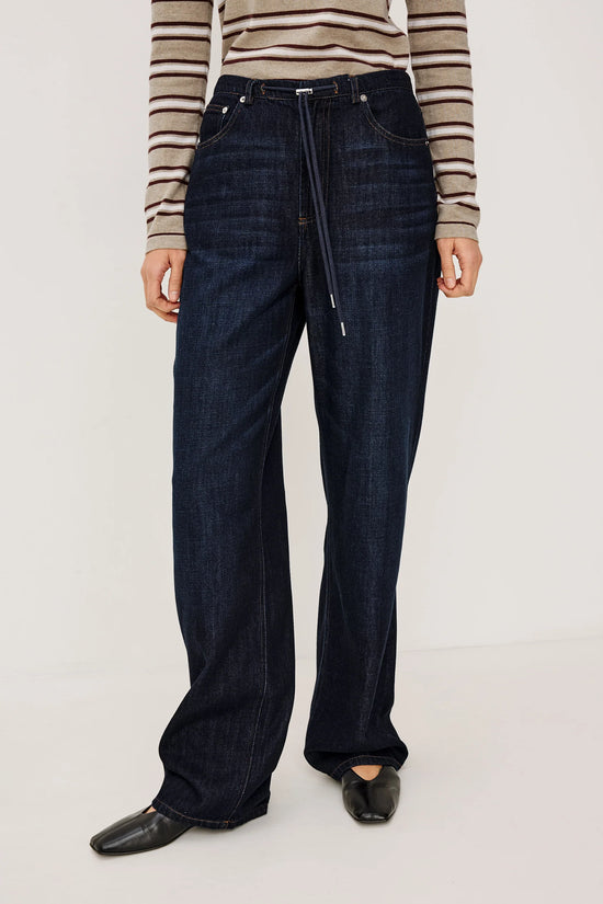 Rails Rinse Wash Denim Wide Leg Jeans with Drawstring
