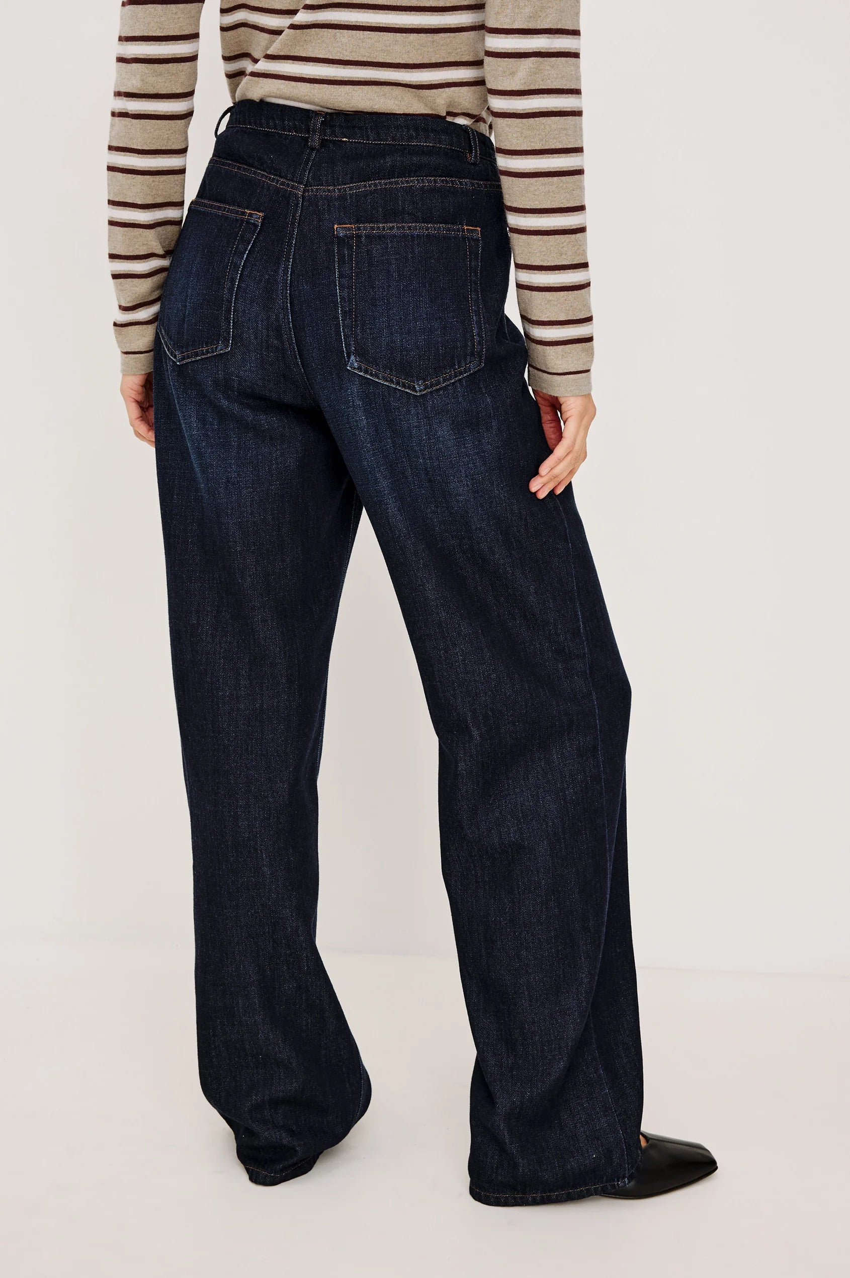 Rails Rinse Wash Denim Wide Leg Jeans with Drawstring