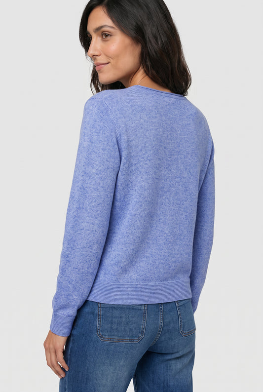 Olsen Cobalt Blue Soft Viscose Blend Crew Neck Long Sleeve Sweater