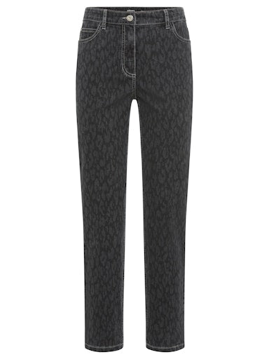 Olsen Mona slim leg patterned jeans 14002446