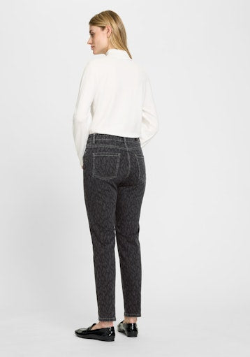 Olsen Mona slim leg patterned jeans 14002446