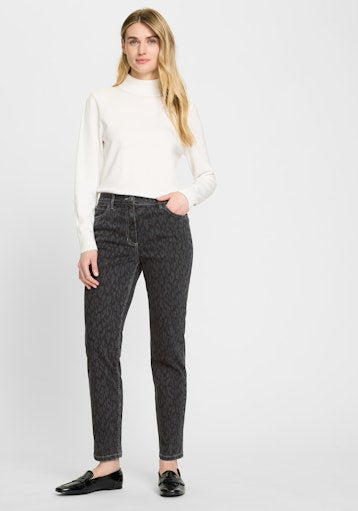 Olsen Mona slim leg patterned jeans 14002446