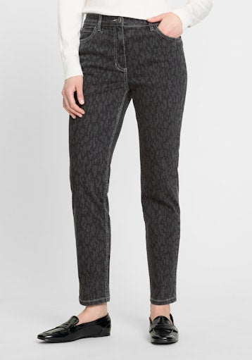 Olsen Mona slim leg patterned jeans 14002446