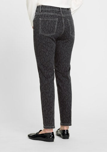 Olsen Mona slim leg patterned jeans 14002446