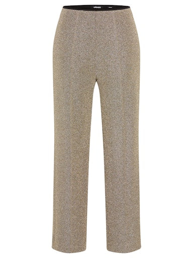 Olsen Gold Lurex Wide Leg Trousers – Pull-On Comfort Fit 14002464