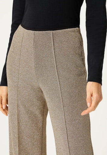 Olsen Gold Lurex Wide Leg Trousers – Pull-On Comfort Fit 14002464